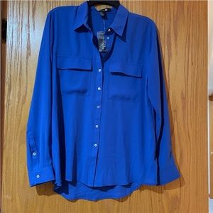 NWT: FOREVER 21 ROYAL BLUE BUTTON DOWN